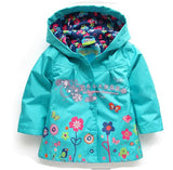 Blue Floral Rain Proof Jacket