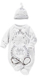 White Snuggly Zebra Romper