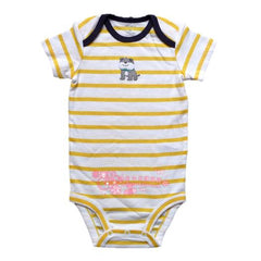 Short Sleeve Romper "Stripes with Puppy"